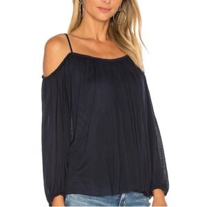 BAILY 44 - OFF SHOULDER BLOUSE - DARK GREEN COLOR - SIZE SMALL FITS LIKE LARGE